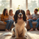 Chien Springer Spaniel heureux dans un salon chaleureux