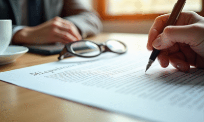 Signature d un contrat formel sur un bureau en bois
